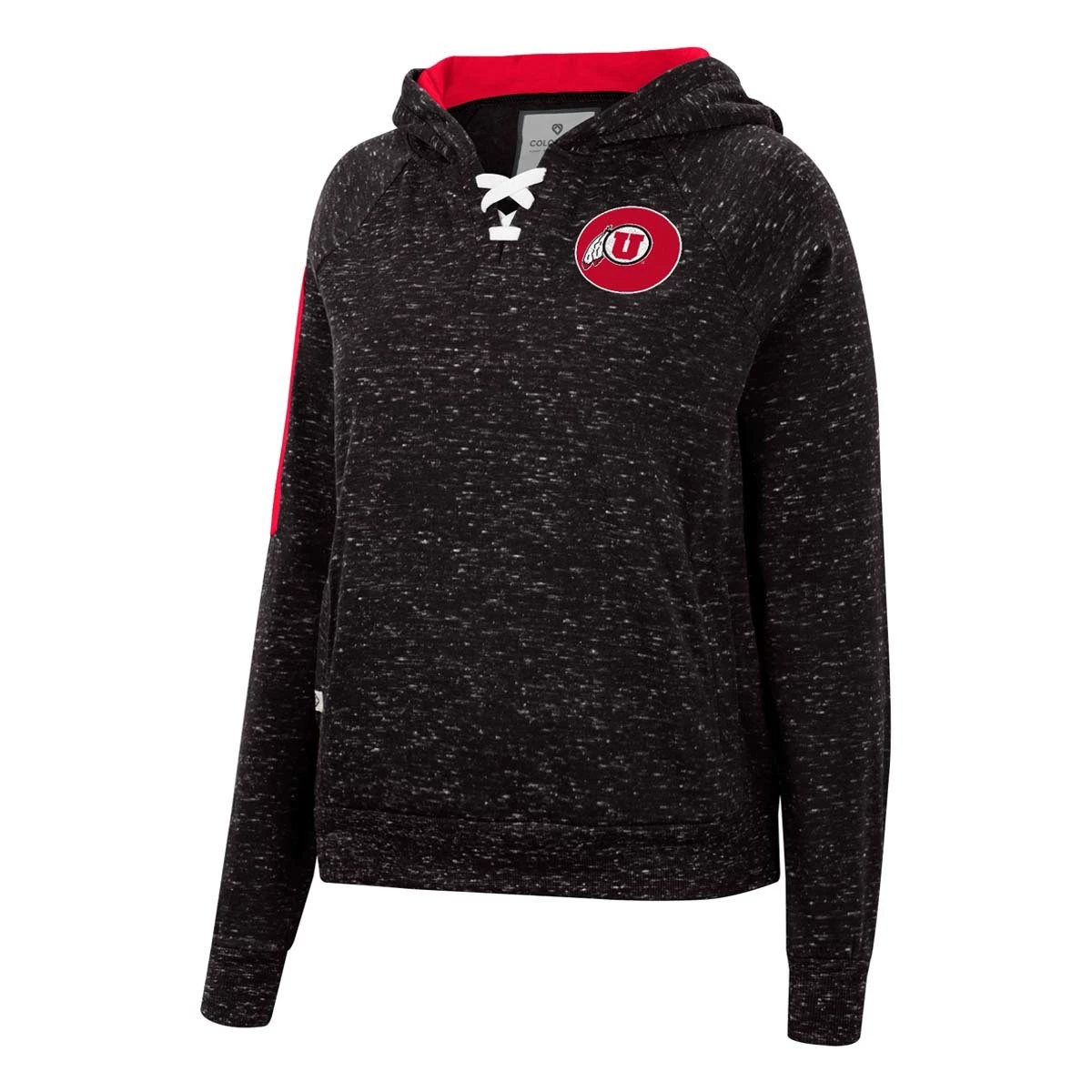 Colosseum Women's Utah Utes Devil Sparkle Hoodie Red 2 Colosseum Women's Utah Utes Devil Sparkle Hoodie Red - Image 2
