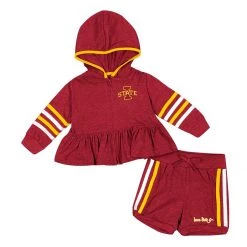 Colosseum Infant Girls' Iowa State Cyclones Spoon Jacket & Short Set Cardinal