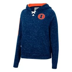 Colosseum Women's Illinois Fighting Illini Devil Sparkle Hoodie Navy