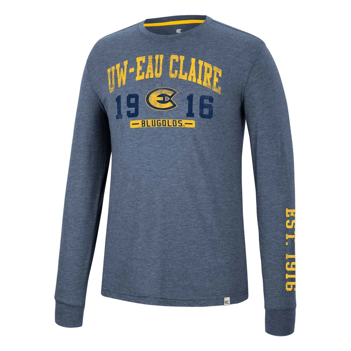 Colosseum UW-Eau Claire Blugolds Zen Long Sleeve Shirt Navy 2 Colosseum UW-Eau Claire Blugolds Zen Long Sleeve Shirt Navy - Image 2