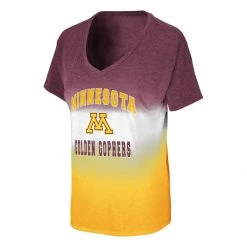 Colosseum Women's Minnesota Golden Gophers Winkle Dip T-Shirt Maroon/gold
