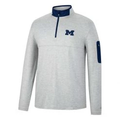 Colosseum Michigan Wolverines Country 1/4 Zip Top Light Grey -Colosseum Sales Shop unnamed file 3431