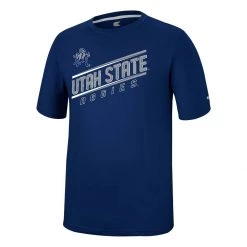 Colosseum Utah State Aggies McFiddish T-Shirt Navy