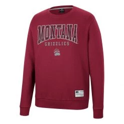 Colosseum Montana Grizzlies Scholar Crewneck Sweatshirt Maroon