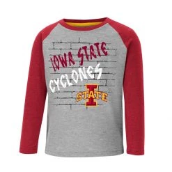Colosseum Toddler Iowa State Cyclones East End Long Sleeve Shirt Heather Grey