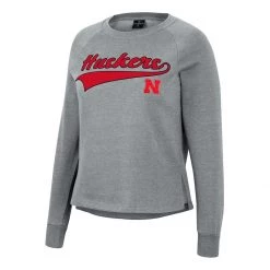 Colosseum Women's Nebraska Cornhuskers Already Did Crewneck Sweatshirt Grey Heather -Colosseum Sales Shop unnamed file 3501
