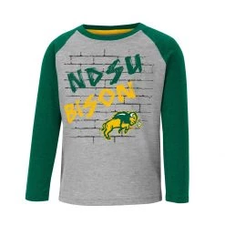 Colosseum Toddler North Dakota State Bison East End Long Sleeve Shirt Heather Grey