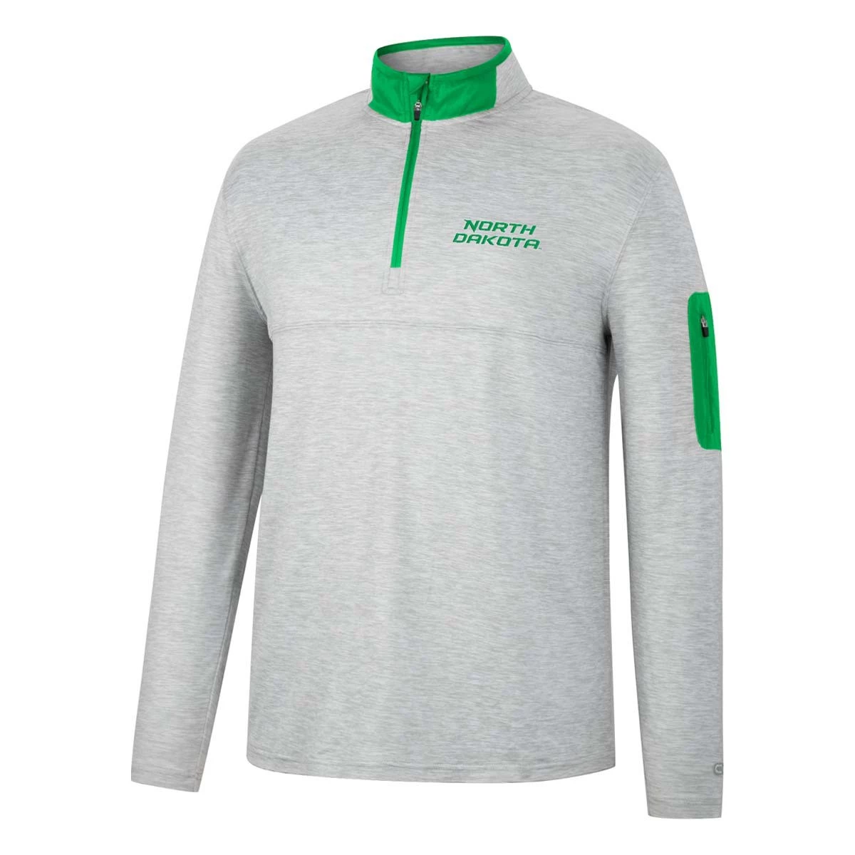 Colosseum North Dakota Fighting Hawks Country 1/4 Zip Top Light Grey 2 Colosseum North Dakota Fighting Hawks Country 1/4 Zip Top Light Grey - Image 2