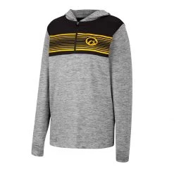 Colosseum Kids' Iowa Hawkeyes Fidelity Hoodie Heather Grey