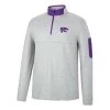 Colosseum Kansas State Wildcats Country 1/4 Zip Top Light Grey