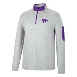 Colosseum Kansas State Wildcats Country 1/4 Zip Top Light Grey -Colosseum Sales Shop unnamed file 3603