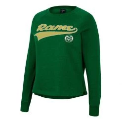 Colosseum Women's Colorado State Rams Already Did Crewneck Sweatshirt Green