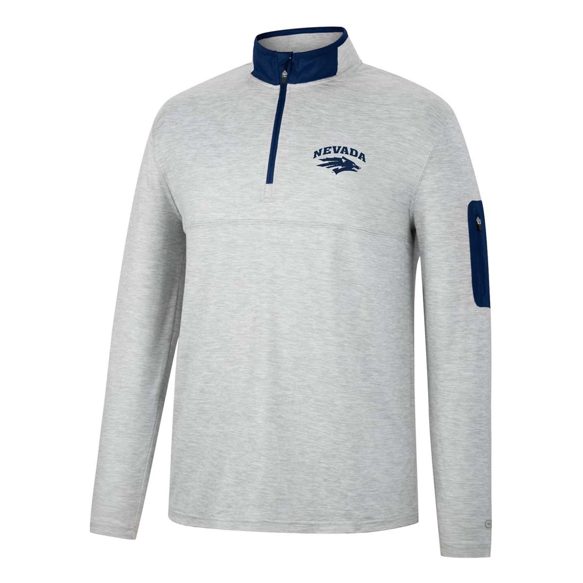 Colosseum Nevada Wolf Pack Country 1/4 Zip Top Light Grey 2 Colosseum Nevada Wolf Pack Country 1/4 Zip Top Light Grey - Image 2
