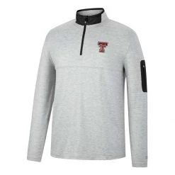 Colosseum Texas Tech Red Raiders Country 1/4 Zip Top Light Grey