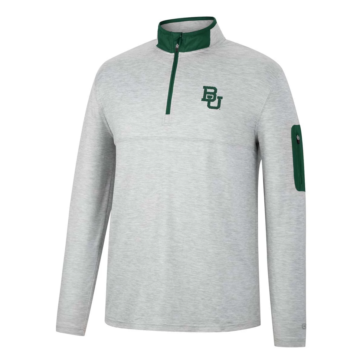 Colosseum Baylor Bears Country 1/4 Zip Top Light Grey 2 Colosseum Baylor Bears Country 1/4 Zip Top Light Grey - Image 2