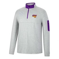 Colosseum Northern Iowa Panthers Country 1/4 Zip Top Light Grey