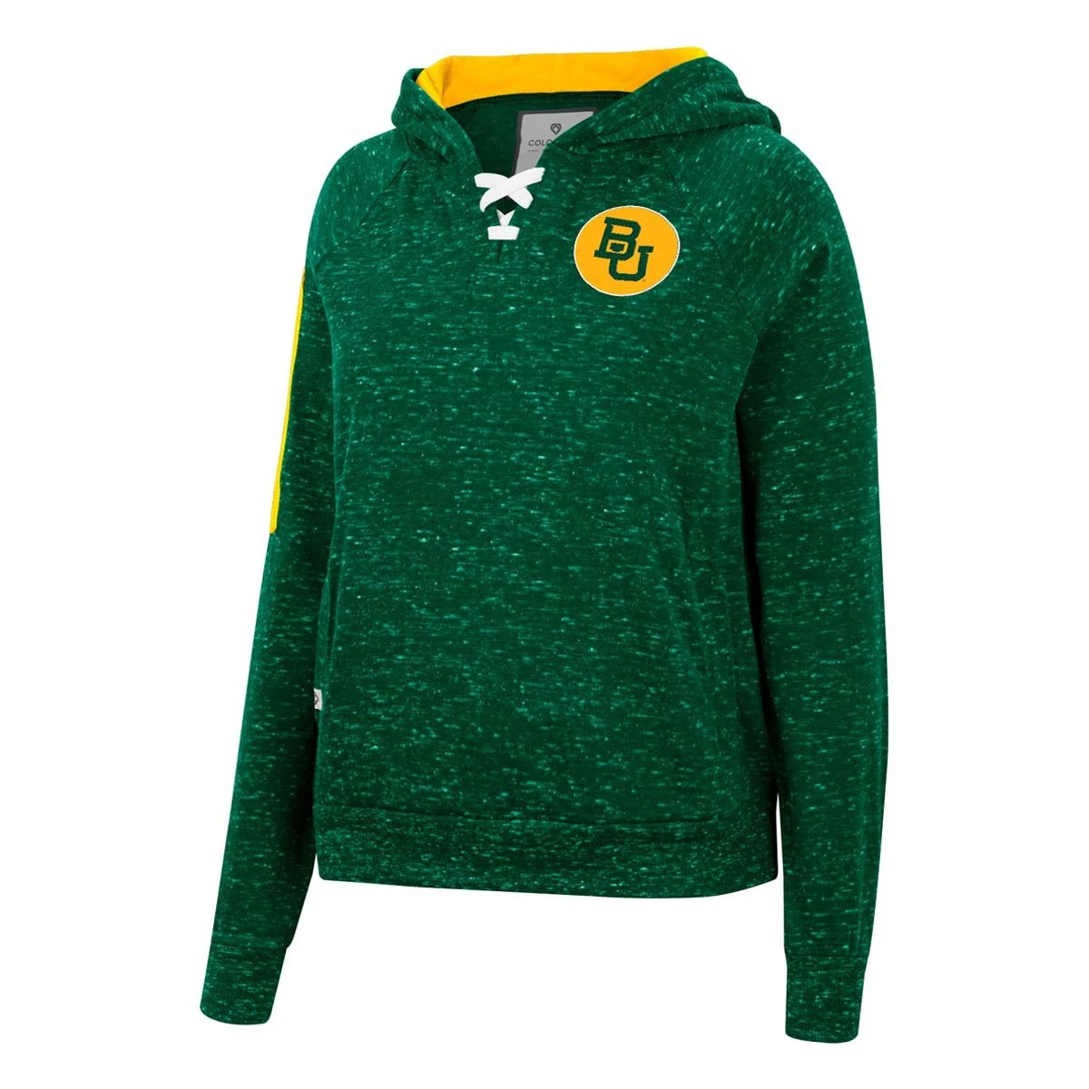 Colosseum Women's Baylor Bears Devil Sparkle Hoodie Green 2 Colosseum Women's Baylor Bears Devil Sparkle Hoodie Green - Image 2