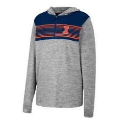 Colosseum Kids' Illinois Fighting Illini Fidelity Hoodie Heather Grey
