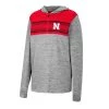 Colosseum Kids' Nebraska Cornhuskers Fidelity Hoodie Heather Grey