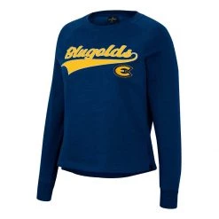 Colosseum Women's UW-Eau Claire Blugolds Already Did Crewneck Sweatshirt Navy