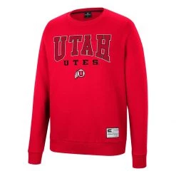 Colosseum Utah Utes Scholar Crewneck Sweatshirt Red -Colosseum Sales Shop unnamed file 3855