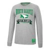 Colosseum North Dakota Fighting Hawks Hey All Long Sleeve Shirt Heather Grey