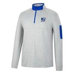 Colosseum Creighton Bluejays Country 1/4 Zip Top Light Grey
