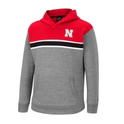 Colosseum Girls' Nebraska Cornhuskers Jane Hoodie Heather Grey