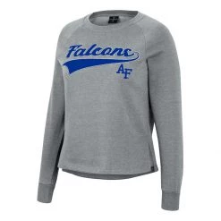 Colosseum Women's Air Force Falcons Already Did Crewneck Sweatshirt Grey Heather