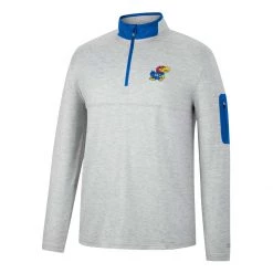Colosseum Kansas Jayhawks Country 1/4 Zip Top Light Grey 5 Colosseum Kansas Jayhawks Country 1/4 Zip Top Light Grey -Colosseum Sales Shop unnamed file 3996