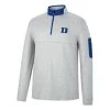 Colosseum Duke Blue Devils Country 1/4 Zip Top Light Grey