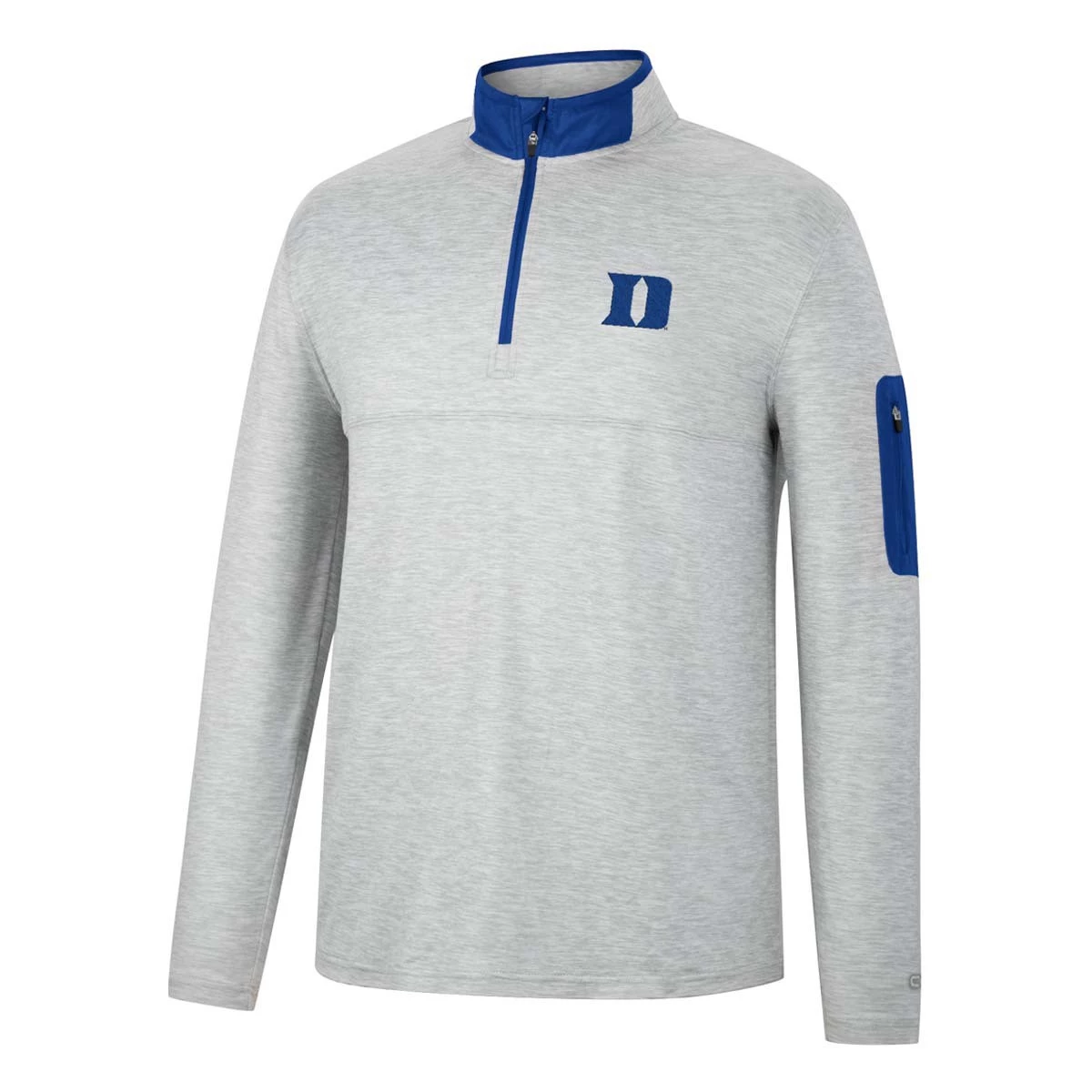 Colosseum Duke Blue Devils Country 1/4 Zip Top Light Grey 2 Colosseum Duke Blue Devils Country 1/4 Zip Top Light Grey - Image 2