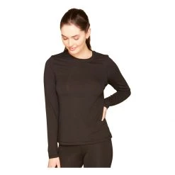 Women's Colosseum Level 1.0 Featherweight Long Sleeve Crew Black -Colosseum Sales Shop unnamed file 415