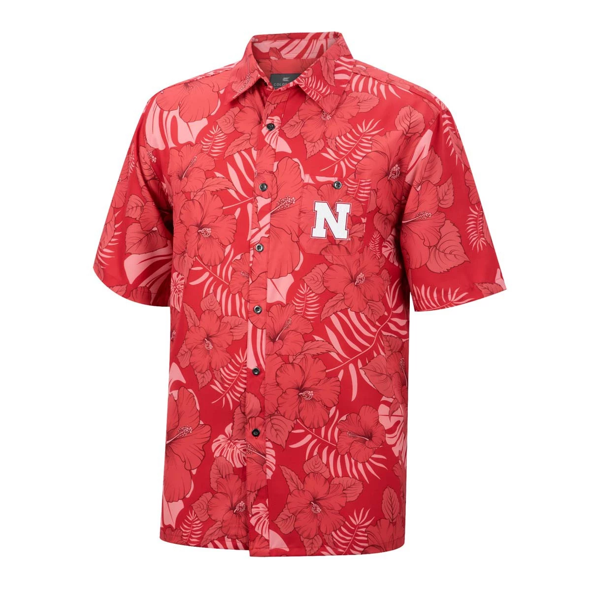 Colosseum Nebraska Cornhuskers Dude Camp Shirt Red 1 Colosseum Nebraska Cornhuskers Dude Camp Shirt Red