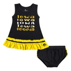 Colosseum Infant Girls' Iowa Hawkeyes Toons Dress & Shorts Set Black