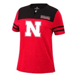 Colosseum Women's Nebraska Cornhuskers Dinner Party T-Shirt Red