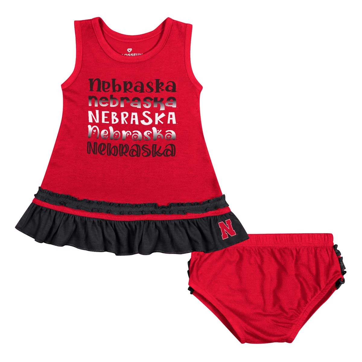 Colosseum Infant Girls' Nebraska Cornhuskers Toons Dress & Shorts Set Red 2 Colosseum Infant Girls' Nebraska Cornhuskers Toons Dress & Shorts Set Red - Image 2