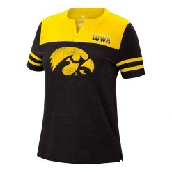 Colosseum Women's Iowa Hawkeyes Dinner Party T-Shirt Black
