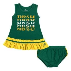 Colosseum Infant Girls' North Dakota State Bison Toons Dress & Shorts Set Green