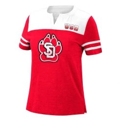 Colosseum Women's South Dakota Coyotes Dinner Party T-Shirt Red -Colosseum Sales Shop unnamed file 771