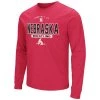 Colosseum Nebraska Cornhuskers Playbook Wrestling Long Sleeve Shirt Red