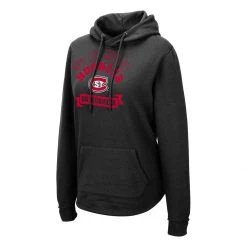 Colosseum Women's St. Cloud State Huskies Cross Over Hoodie Black