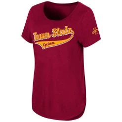 Colosseum Women's Iowa State Cyclones Down To River T-Shirt Cardinal
