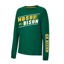 Colosseum Kids' North Dakota State Bison Fiduciary Long Sleeve Shirt Green