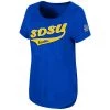 Colosseum Women's South Dakota State Jackrabbits Down To River T-Shirt Royal
