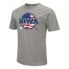 Colosseum Iowa Hawkeyes Operation Hat Trick Flag T-Shirt Heather Grey