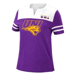 Colosseum Women's Northern Iowa Panthers Dinner Party T-Shirt Purple