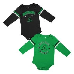 Colosseum Infant North Dakota Fighting Hawks Advert Onesie 2 Pack Kelly Green