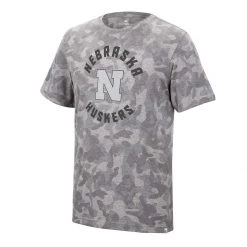 Colosseum Nebraska Cornhuskers Quintana T-Shirt Grey Heather Camo