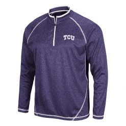 Colosseum TCU Horned Frogs Movies 1/4 Zip Top Purple